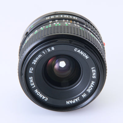 16.Canon NEW FD 28mm F2.8 Prime Lens for EOS Serial number 624521